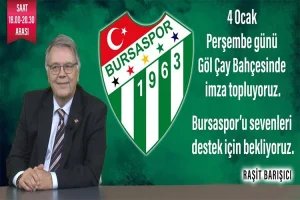 Bursaspor kurtuluyor Raşit Barışıcı’dan kongre üyelerine imza çağrısı