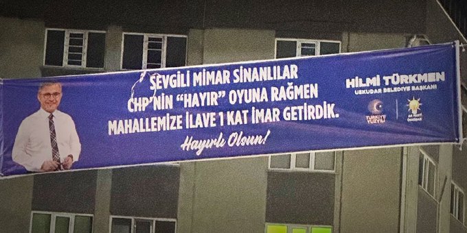 AKP’li Üsküdar Belediye Başkanı’ndan skandal itiraf: +1 kat imar getirdik