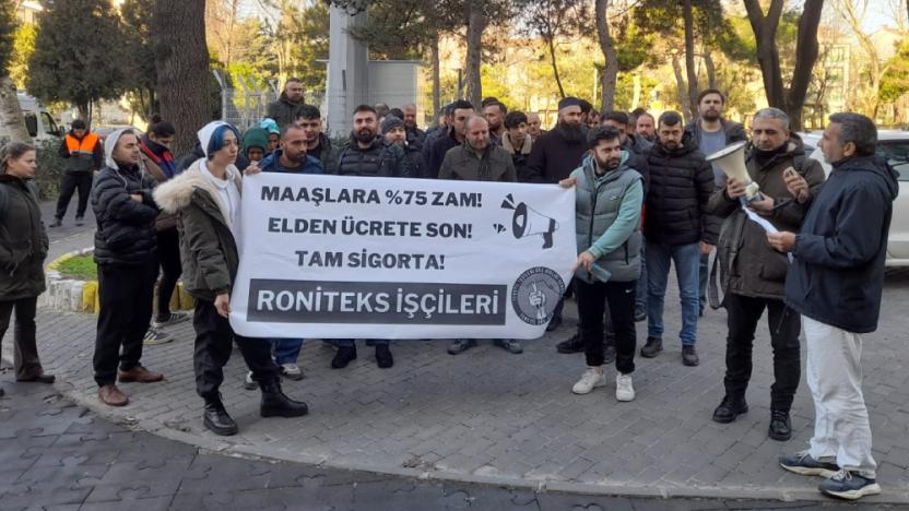 Roniteks’te işçiler ‘sefalet ücretlerine hayır’ diyerek iş bıraktı