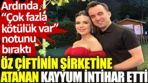 Öz çiftinin şirketine atanan kayyum intihar etti. Ardında “Çok fazla kötülük var” notunu bıraktı