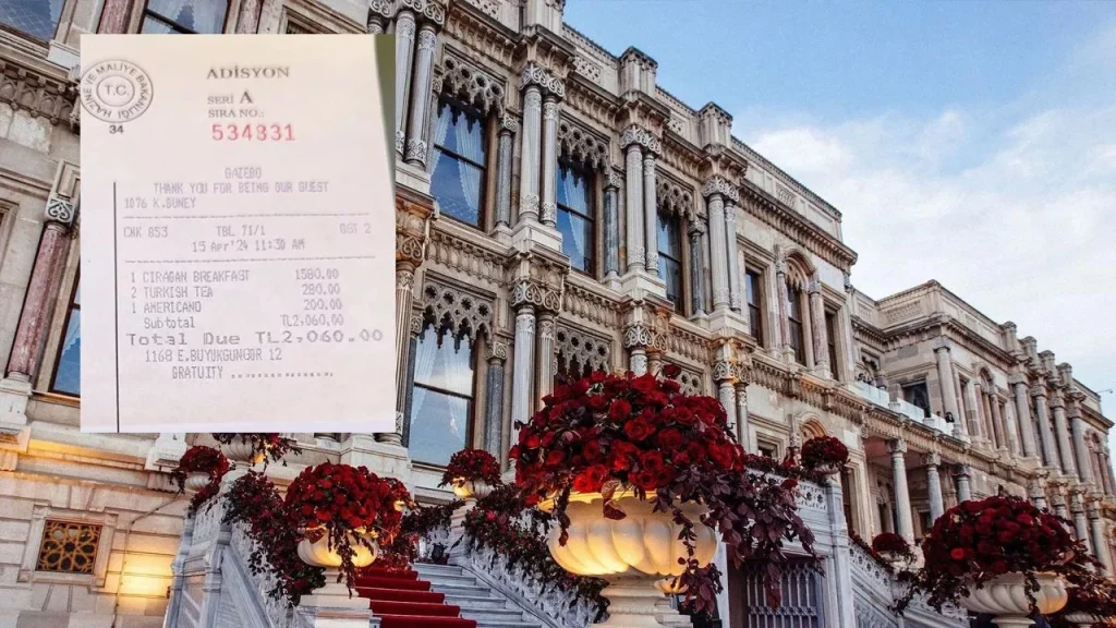 Kafelerin rakibi Çırağan Sarayı oldu… Paylaşılan adisyon şaşırttı