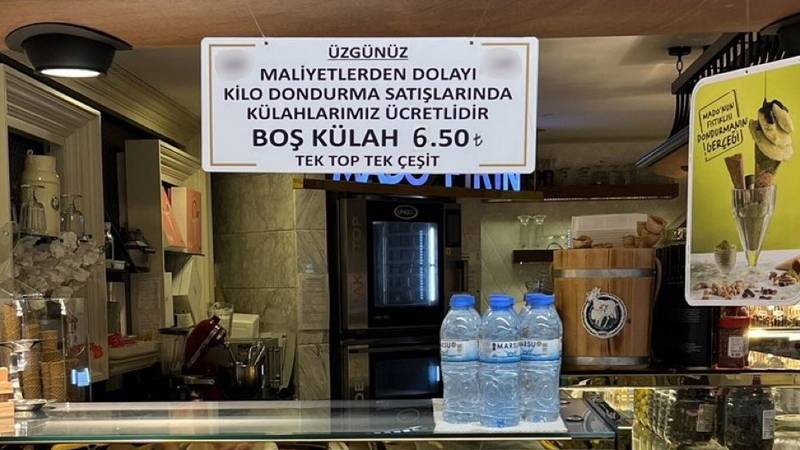 Mado boş külahı paralı yaptı: Üzgünüz külahlarımız ücretlidir