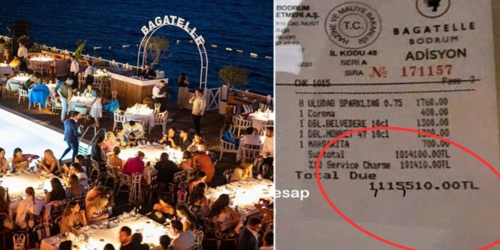 1 Milyon 115 TL’lik Yemeğin Hesabında Dikkat Çeken Ayrıntı!