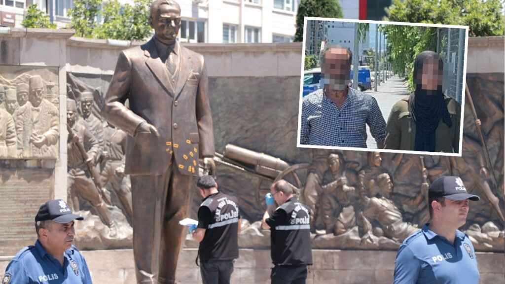 Atatürk Anıtı’na çirkin saldırı