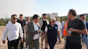 Başkan Aydın yangın bölgesinde