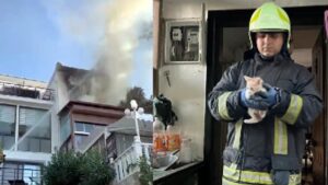 Prizde bırakılan çoğaltıcı evi yaktı