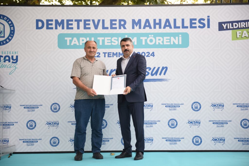 Yıldırım’da Tapu Sevinci