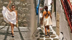 Burcu Özberk sırt dekolteli elbisesiyle büyüledi