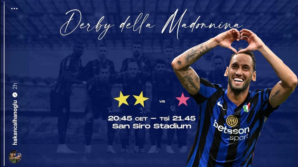 Hakan Çalhanoğlu’ndan Milan’a derbi öncesi gönderme: “İki yıldız, bir yıldıza karşı”