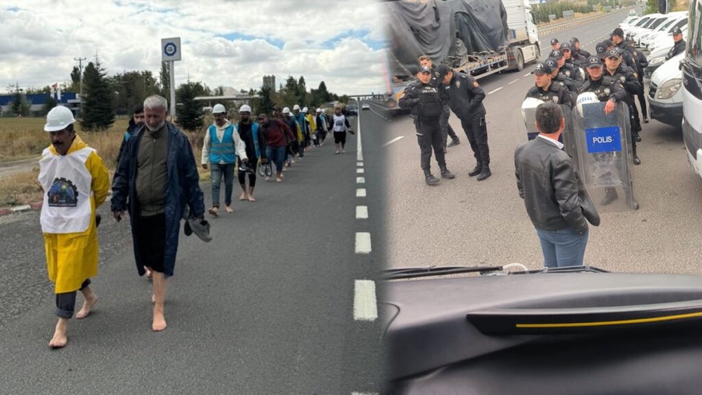 Fernas madencilerine Ankara’da polis engeli