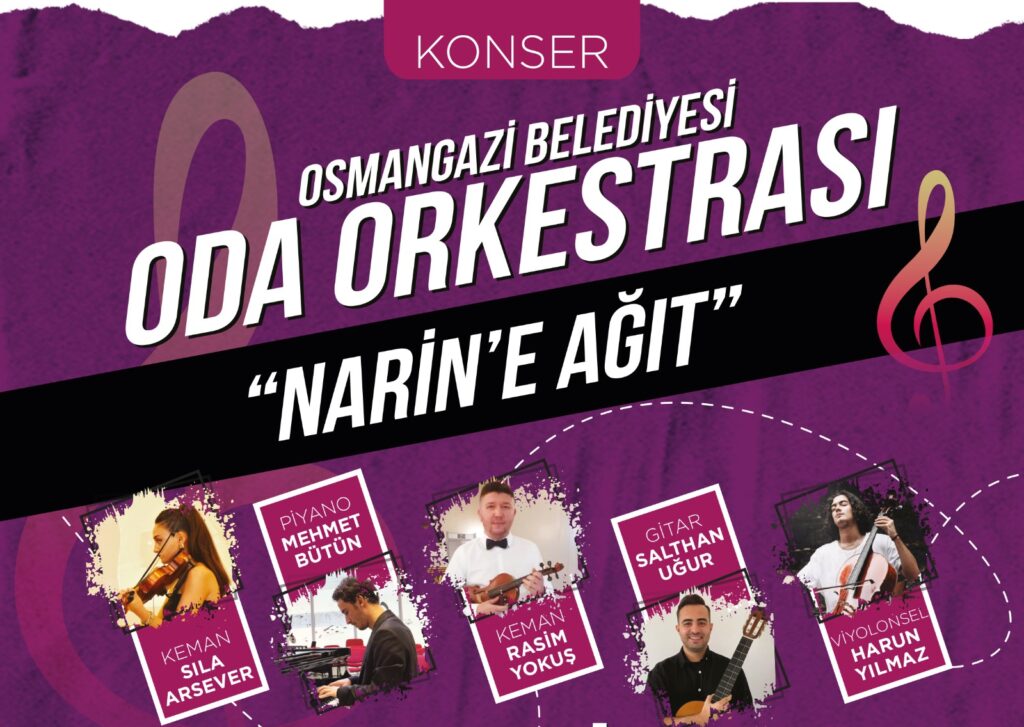 Oda Orkestrası Konseri, Narin’e Ağıt temasıyla gerçekleştirilecek
