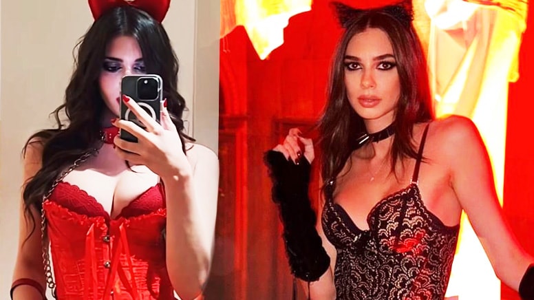 Talu kardeşler Cadılar Bayramı partisinde! Biri şeytan diğeri kara melek oldu