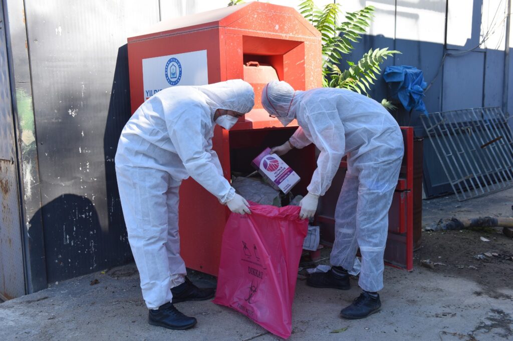 Bursa Yıldırım’da 580 kilogram zirai ilaç atık kutusu toplandı