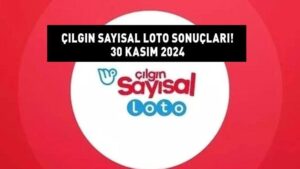 ÇILGIN SAYISAL LOTO SONUÇLARI 30 KASIM 2024 | Çılgın Sayısal Loto sonuçları açıklandı mı, saat kaçta? Milli Piyango sonuç sorgulama ekranı!