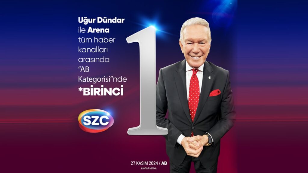 Uğur Dündar ile Arena tüm haber kanalları arasında AB kategorisinde birinci