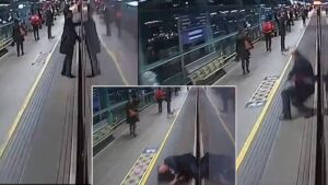 Faciadan dönüldü: Eli sıkışınca metronun peşinden koştu