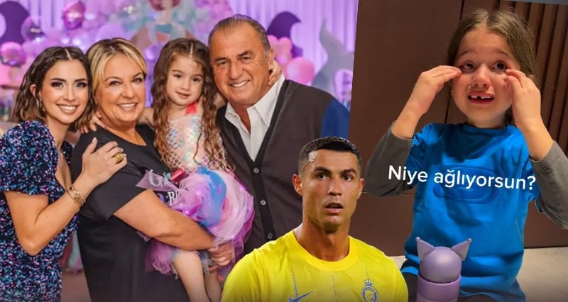 Ronaldo Fatih Terim’in torununu ağlattı
