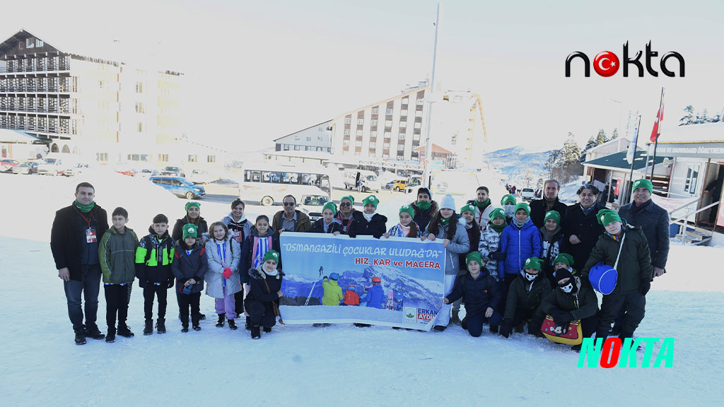 Bursa Osmangazi’deki çocuklar kayak yapmayı öğreniyor
