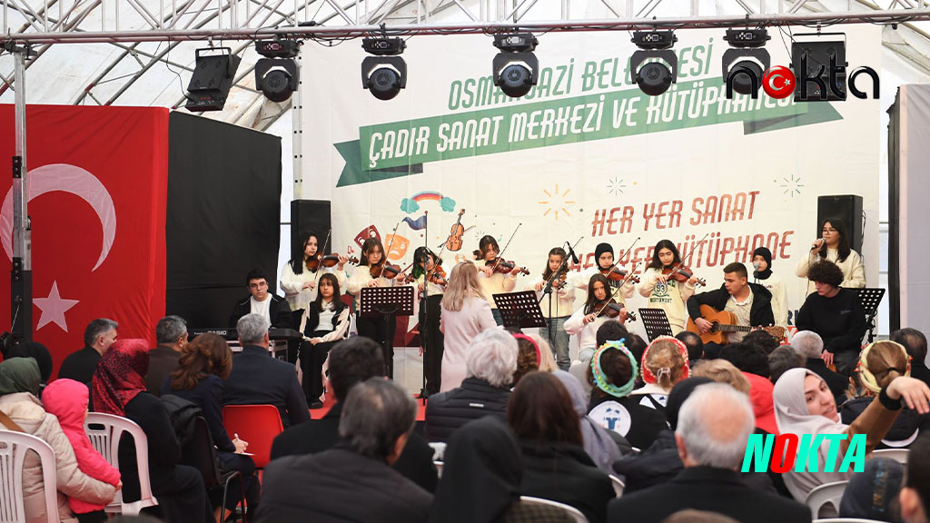 Osmangazi Belediyesi’nin kurduğu çadırda herkese eğlence var