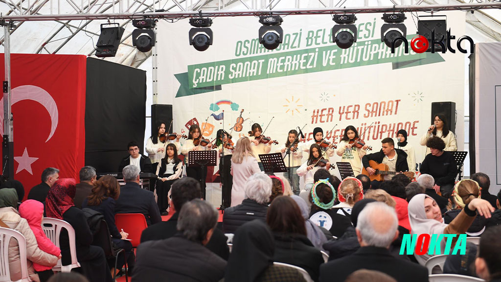 Osmangazi’de sanat ve kütüphane çadıra taşındı