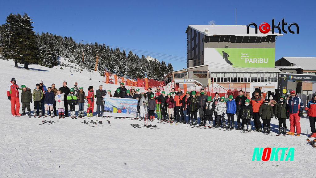 Osmangazi’deki çocuklar kayak yapmayı öğreniyor