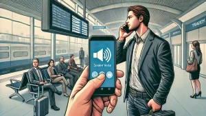 Tren istasyonunda telefonda hoparlör ile konuşan adama 7 bin 500 lira ceza