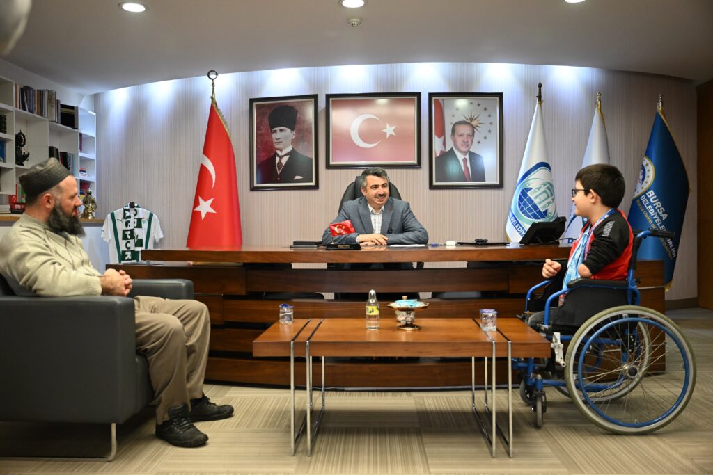 Başkan Yılmaz özel şampiyonu ağırladı