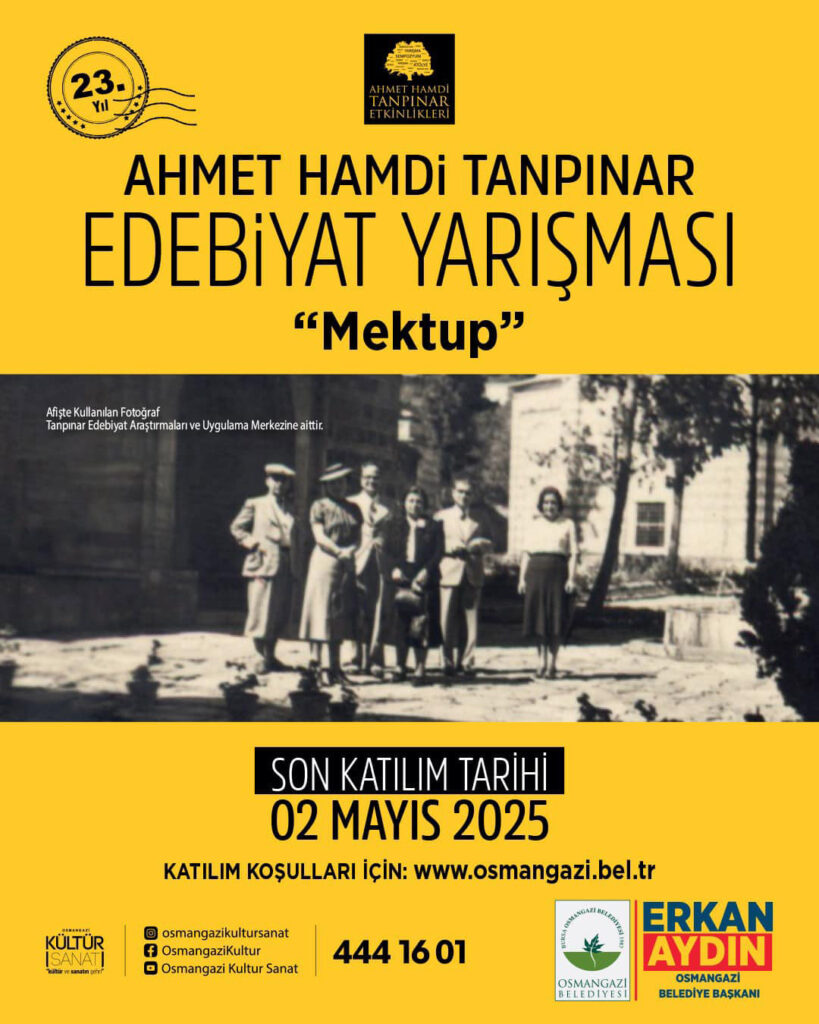 Ahmet Hamdi Tanpınar Edebiyat Yarışması için başvurular başladı