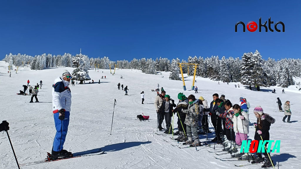 Bursa Osmangazili çocuklar kayak yapmayı öğrendi