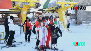 Bursa Osmangazili çocukların kayak yapma mutluluğu