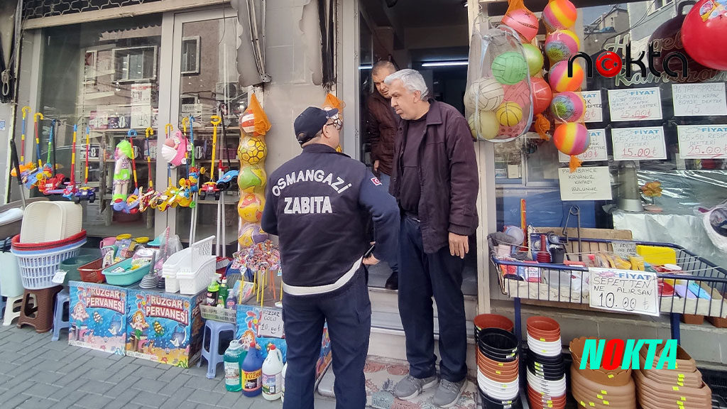 Bursa’da Kaldırım işgali yapan işyerlerine ceza yağdı