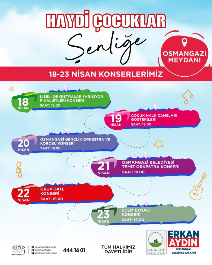 Çocuklar 23 Nisan’ı Osmangazi’de neşeyle kutlayacak