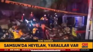 Son dakika: Samsun’da heyelan! Kaya parçası benzin istasyonunda arabanın üzerine düştü