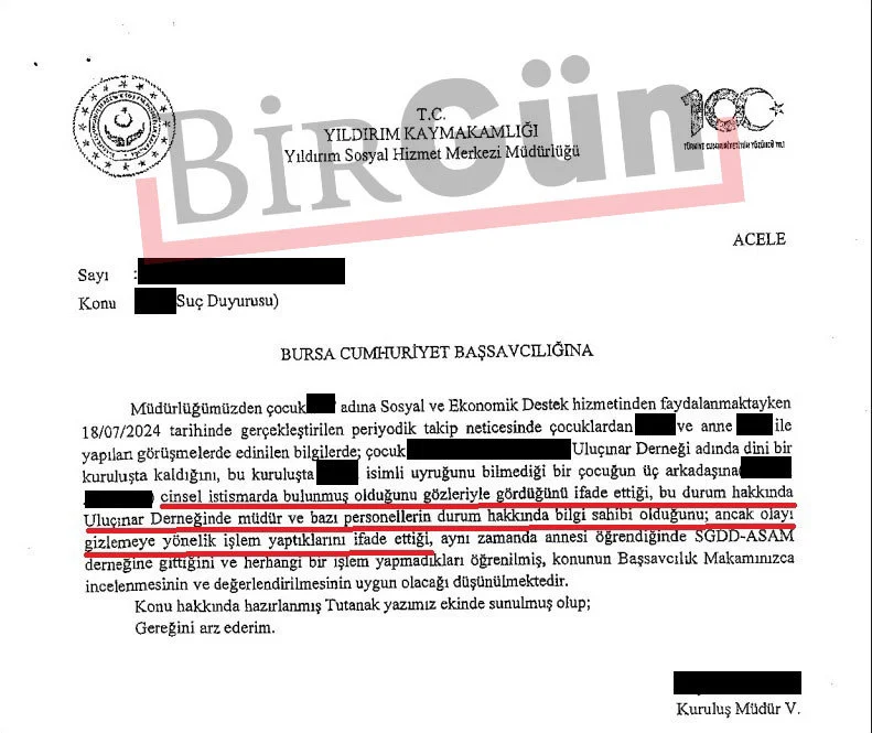 Bursa'da İsmailağa cemaatine ait kursa istismar soruşturması