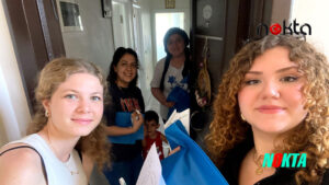 Öğrenciler kapı kapı dolaşılarak halka çevre bilinci kazandırıyor