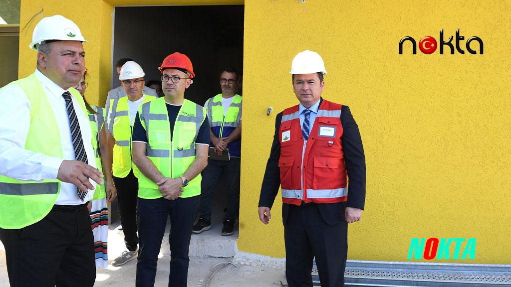 Başkan Erkan Aydın inşaatı devam eden kreşleri ziyaret etti