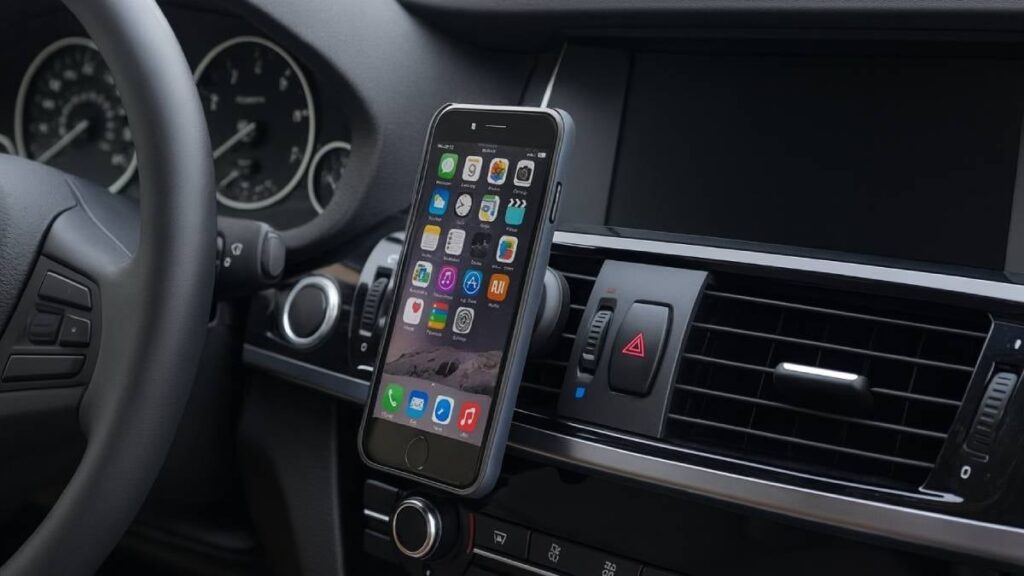 Arabasına telefon tutacağını bu şekilde yerleştiren yandı