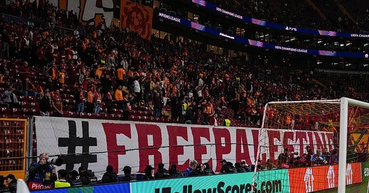 Galatasaray tribünleri Gazze’yi unutmadı! Liverpool maçı öncesi büyük destek…