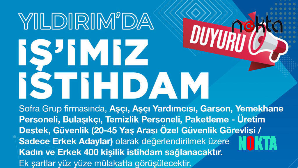 Yıldırım Belediyesi’nden 400 kişiye iş imkânı
