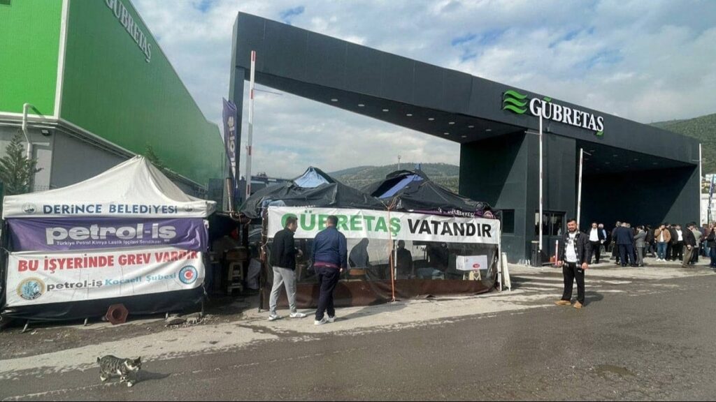 İşçiler grevdeyken Gübretaş’ın ortağı kanal aldı