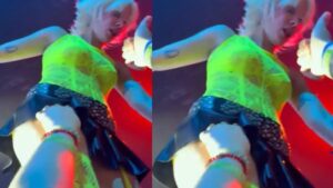 Ünlü şarkıcıya sahnede taciz şoku